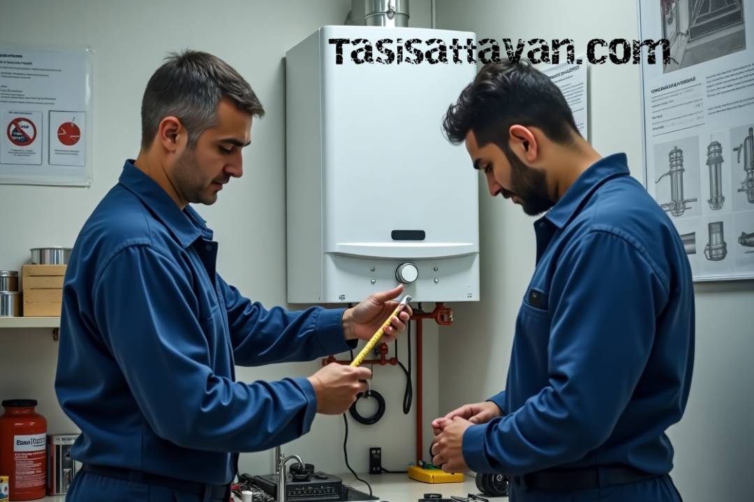 تکنسین های پکیج در حال تعمیر پکیج